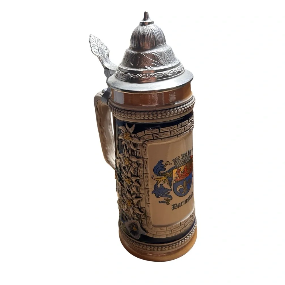 VINTAGE 1970’s Berlin Beer Stein with Lid Original Gerz Gerzit Germany EUC